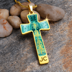 cross-Engraving Window2 Engraving Window : Jewelry Cross Gold or Silver Plated Cross with chain necklace- In luxury packaging - Free standard shipping
