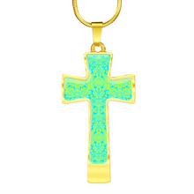 Load image into Gallery viewer, cross-Engraving Window Engraving Window : Jewelry Cross Gold or Silver Plated Cross with chain necklace- In luxury packaging - Free standard shipping
