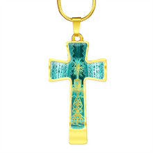 Load image into Gallery viewer, cross-Engraving Window2 Engraving Window : Jewelry Cross Gold or Silver Plated Cross with chain necklace- In luxury packaging - Free standard shipping
