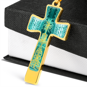 cross-Engraving Window2 Engraving Window : Jewelry Cross Gold or Silver Plated Cross with chain necklace- In luxury packaging - Free standard shipping