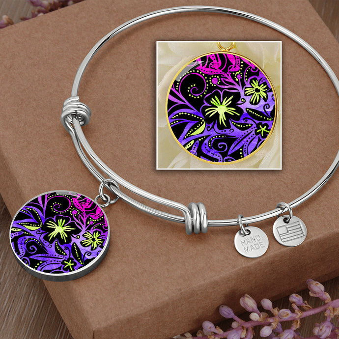 Glowing Flowers: Original art by Vassia Sarri, decorates your shoes, clothes, jewelries, stationery, bedding and linen, as well as kitchen and drinkware items, in order to bring positive vibes in your life, and reprogram your subconscious towards joyous, healthy and prosperous opportunities.