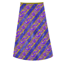 Load image into Gallery viewer, Golden Daisies : A-line Midi Skirt - Polyester stretch fabric - Free standard shipping
