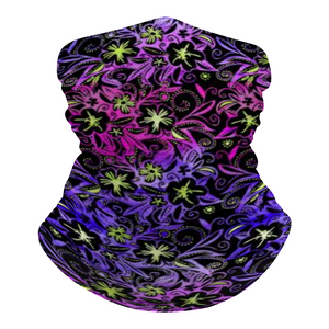 Glowing Flowers : Bandana -Face cover,  Multi-Function Headband for Adults - 50cm x 25cm / 19.6'' x 9.8'' - Free standard