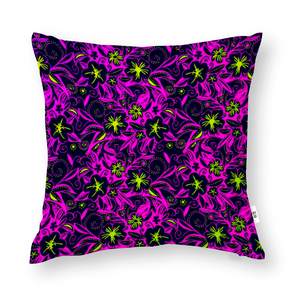 Glowing Flowers - Lolitta Punk pattern :  Square Cotton pillow case - Double side printing - Multi sizes - Free standard shipping