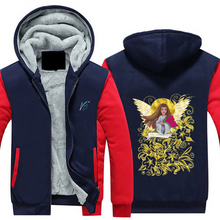 Load image into Gallery viewer, Prosperity Angel : Thick Plush Zippered Hoodie with fur -  Sall to 5XL -  Free standard shipping
