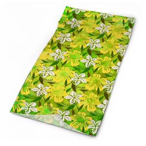 Golden Daisies Green Pattern : Bandana -Face cover,  Multi-Function Headband for Adults - 50cm x 25cm / 19.6'' x 9.8'' - Free standard shipping