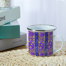 Load image into Gallery viewer, Golden Daisies Purple pattern : Mug Enamel Camping Style - Heat-Resistant  - 10 Oz  - Free standard shipping
