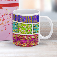 Load image into Gallery viewer, Golden daisies mixed pattern : Classic mug - 11oz: 3.8” h x 3.2” diameter -  Free standard shipping
