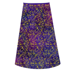 Nightfall Celebration : A-line Midi Skirt - Polyester stretch fabric - Free standard shipping