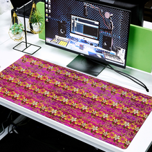 Load image into Gallery viewer, Golden Daisies Magenta Pattern : Large Rectangular Non-slip Mouse Pad 40cm x 90cm 16&quot; x 35&quot; - Free standard shipping
