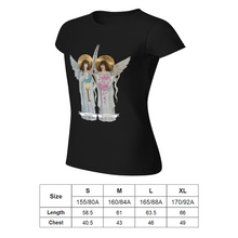 Load image into Gallery viewer, Angels of Prosperity &amp; Success : Fit T-Shirt for women (Fit shape) - Multi  Colors - 100% Cotton -  Free standard shipping
