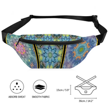 Load image into Gallery viewer, Magic Stardust pattern 2 : Waist bag Banana style - 36cm x 15cm - 14.2&#39;&#39; x 5.9&#39;&#39; -  Free standard shipping
