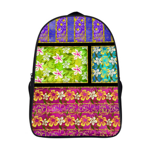 Golden Daisies multy pattern : Backpack lightweight - 11" x 15.7" x 6.3" - Free standard shipping