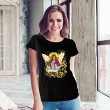 Load image into Gallery viewer, Prosperity Angel is original art by Vassia Sarri, Tshirt with positive vibes
