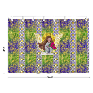 Prosperity Angel : Bath Shower Curtain – 12 different sizes – Free standard shipping