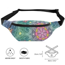 Load image into Gallery viewer, Magic stardust main pattern : Waist bag Banana style - 36cm x 15cm - 14.2&#39;&#39; x 5.9&#39;&#39; -  Free standard shipping
