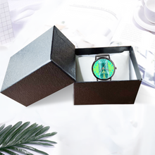 Load image into Gallery viewer, Engraving Window : Black Plastic Quartz Watch in premium gift box - 1.6 × 1.6&quot; - Free standard shipping
