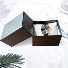 Load image into Gallery viewer, Byzantium Garden: 5 Different colors and designs Quartz Watch metallic bracelet, Magnetic Buckle - Bronze Frame - Many Metallic Bracelet Colors - in premium gift box - 1.3 × 1.3&quot; - Free standard shipping
