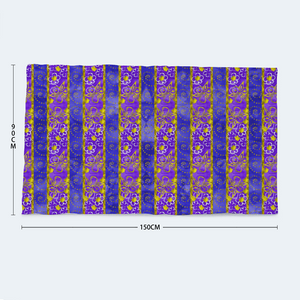 Golden Daisies - Purple pattern : Large body towel for Bath and the sea - 35'' x 59'' -  90cm x 150cm  - Free standard shipping