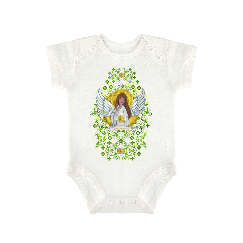 Good Fortune Angel : Baby Jumpsuit  - 100% Cotton -  Free standard shipping