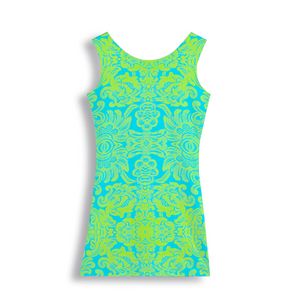 Engraving Window : Tank Mini stretchy Dress - Polyester - Free standard shipping