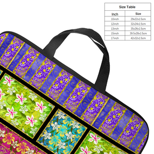 Golden daisies mixed pattern Briefcase for laptop with handles - 17’’  -  Free standard shipping