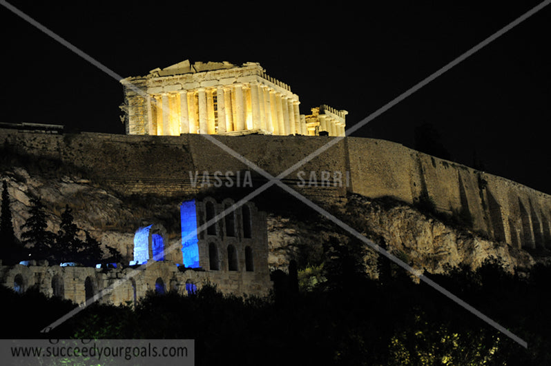 Greek Roman Monuments - Odeon of Herodes Atticus and The Acropolis - 312017-219-216