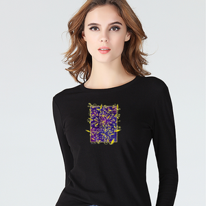 Nightfall Celebration : Long sleeve thin blouse -  tight fit for women  -  up to 4XL  -  95% Cotton - Free standard shipping