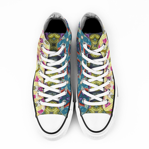 Byzantium Garden : All Star style Unisex Boots (High Top) Canvas Shoes - Free standard shipping