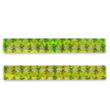 Load image into Gallery viewer, Golden Daisies Green Pattern : Warm Crystal Velvet Scarf 63&quot; x 10&quot; - Free standard shipping
