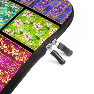 Golden daisies mixed pattern Briefcase for laptop with handles - 17’’  -  Free standard shipping