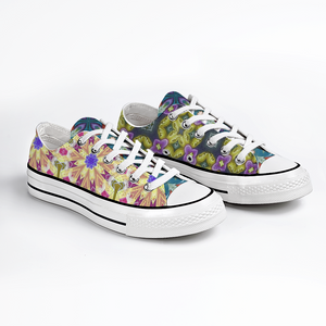 Byzantium Garden : All Star style Unisex Low top Canvas Shoes - Free standard shipping