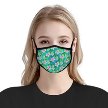 Load image into Gallery viewer, Golden Daisies Turquoise pattern : Adult Protection mask - Face Cover - 17cm x 13cm - 6.7&quot; x 5.1&quot; -  Free standard shipping
