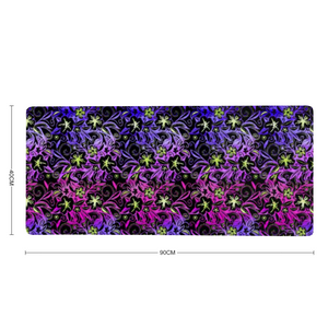 Glowing Flowers : Large Rectangular Non-slip Mouse Pad 40cm x 90cm 16" x 35" - Free standard shipping