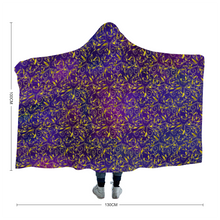 Load image into Gallery viewer, Nightfall Celebration : Cloak  Hooded Blanket,  Polar Fleece-  3 Sizes: 40&quot;x50,  50&quot;x60&quot;,  60&quot;x80&quot;  - Free standard shipping
