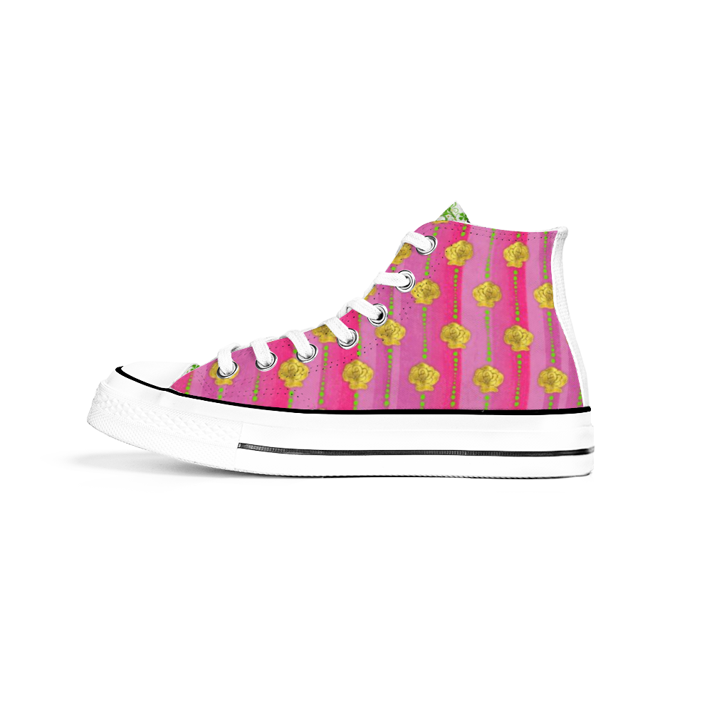 Good Fortune Angel : All Star style Unisex Boots (High Top) Canvas Shoes - Free standard shipping