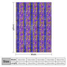 Load image into Gallery viewer, Golden Daisies Purple Pattern : Thin Flannel Blanket - single sided print – 4 Sizes 60’’x80, 60’’x50, 40’’x50, 40’’x30  - Free standard shipping
