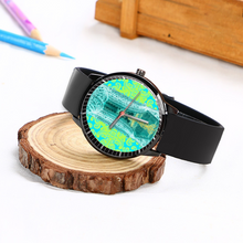 Load image into Gallery viewer, Engraving Window : Black Plastic Quartz Watch in premium gift box - 1.6 × 1.6&quot; - Free standard shipping
