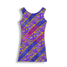 Load image into Gallery viewer, Golden Daisies : Tank Mini stretchy Dress - Polyester - Free standard shipping
