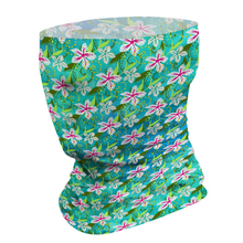 Load image into Gallery viewer, Golden Daisies Turquoise pattern : Bandana -Face cover,  Multi-Function Headband for Adults - 50cm x 25cm / 19.6&#39;&#39; x 9.8&#39;&#39; - Free standard shipping
