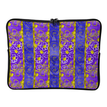 Load image into Gallery viewer, Golden Daisies Purple pattern : Briefcase sleeve - multi sizes - available for 10&quot; / 12&quot; / 13&quot; / 15&quot; / 17&quot; laptops or tablets  -  Free standard shipping
