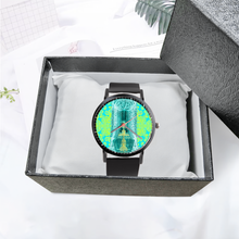 Load image into Gallery viewer, Engraving Window : Black Plastic Quartz Watch in premium gift box - 1.6 × 1.6&quot; - Free standard shipping
