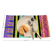 Load image into Gallery viewer, Golden Daisies mixed pattern : Heat Resistant Placemats  - 11.8&quot; x 17.7&quot; -  30cm x 45cm - 4 Sheets Per Set - Free standard shipping
