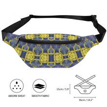 Load image into Gallery viewer, Magic Lotus : Waist bag Banana style - 36cm x 15cm - 14.2&#39;&#39; x 5.9&#39;&#39; -  Free standard shipping
