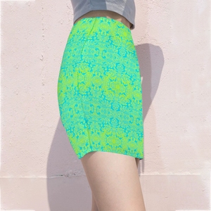 Engraving Window : Women All Over Print Elasticated short Waist Pencil Skirt -  Up to 2XL - Free standard shipping