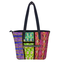 Load image into Gallery viewer, Golden Daisies Mixed Pattern : Trendy Handbag - 29cm x 34cm x 14cm (11.4&quot; x 13.4&quot; x 5.5&quot;) - Artificial Leather - Free standard shipping
