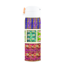 Load image into Gallery viewer, Golden Daisies mixed pattern : Thermal Bottle - 17oz Portable Thermal Bottle with Flip Cap Stainless Steel Bottle - 23cm x 6.6cm (9&quot; x 2.6&quot;)  - Free standard shipping
