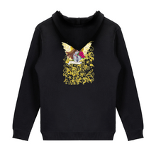 Load image into Gallery viewer, Original Art - Vassia Sarri Creations, Prosperity Angel for your sweater Zipped hoodie jacket, with pocket, to bring positive vibes in your life and reprogram your subconscious, so you become open towards prosperity opportunities
