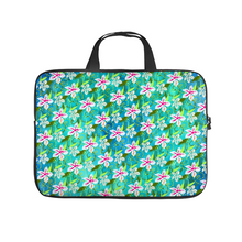 Load image into Gallery viewer, Golden Daisies Turquoise pattern : Briefcase for laptop with handles - 17’’  -  Free standard shipping
