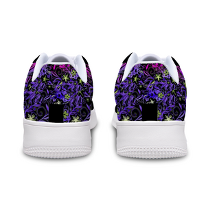 Glowing Flowers : Fiber Leather Unisex Leisure Sports Shoes Very Comfortable - Free standard shipping